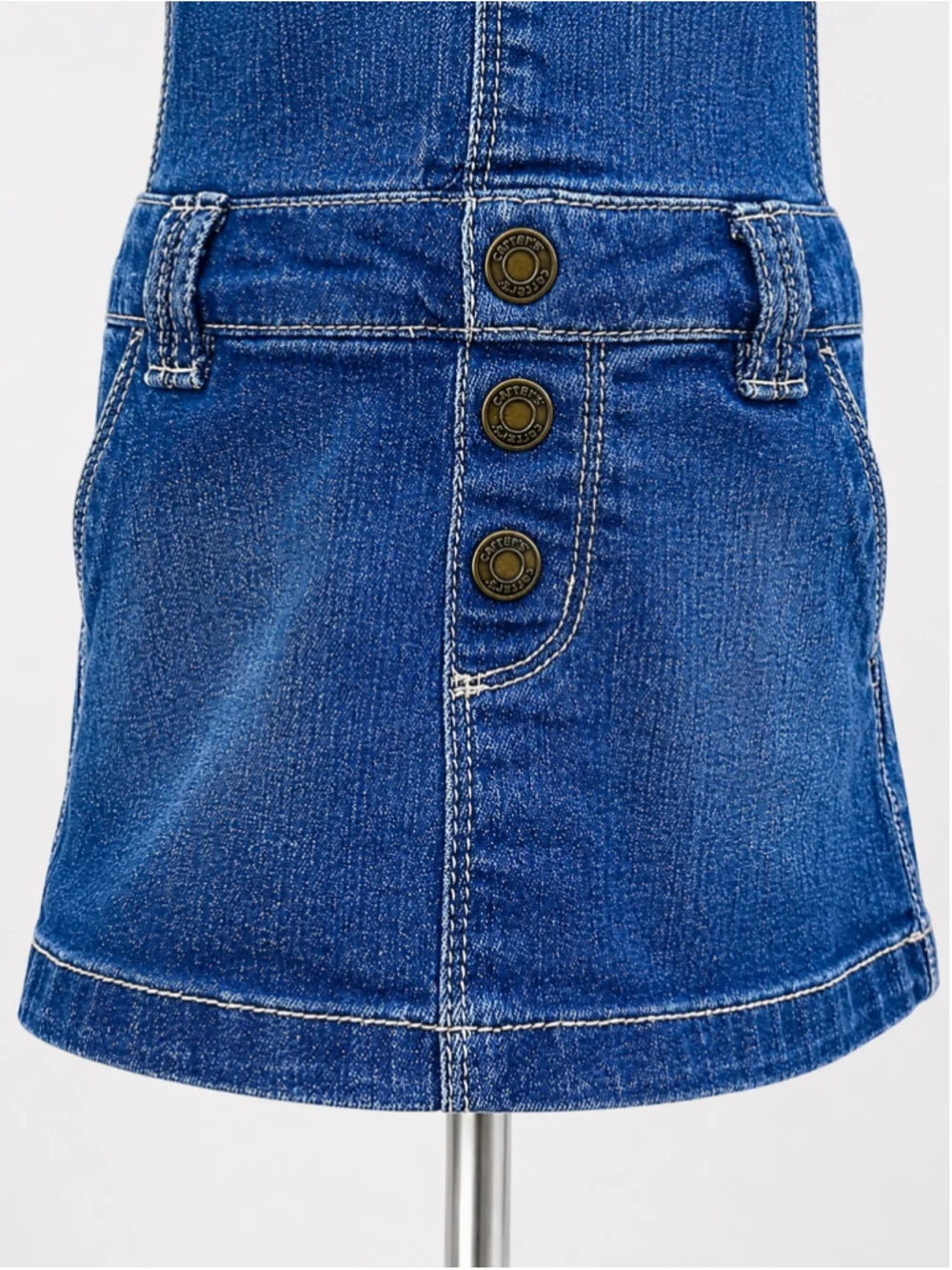 Carter’s Baby Girl Stone-Washed Denim Overall Jumper – Size 18M